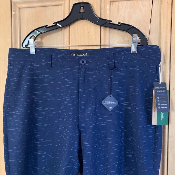Travis Mathew Mens Hybrid Short Dress Blues Golf Shorts Size 38 Blue Navy SP NWT - Picture 2 of 12